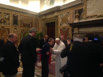 Accorinti con Papa Francesco