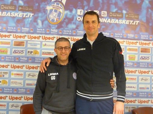 coach griccioli e sandro nicevic orlandina basket
