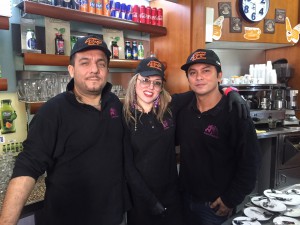 Giacomo, Francesca e Eddy - dipendenti del bar Alessandrino