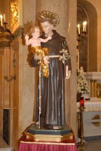 La statua di S.Antonio da Padova